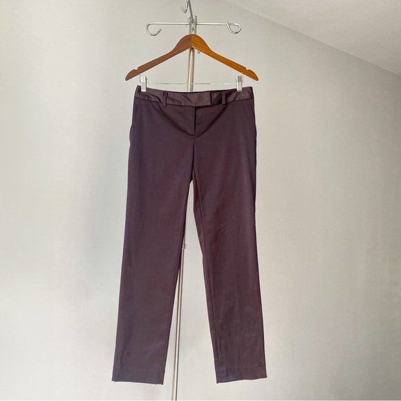 🌿Chocolate Brown Shinny Modern Mid-Rise Suit Pants by Moda - Picture 1 of 7